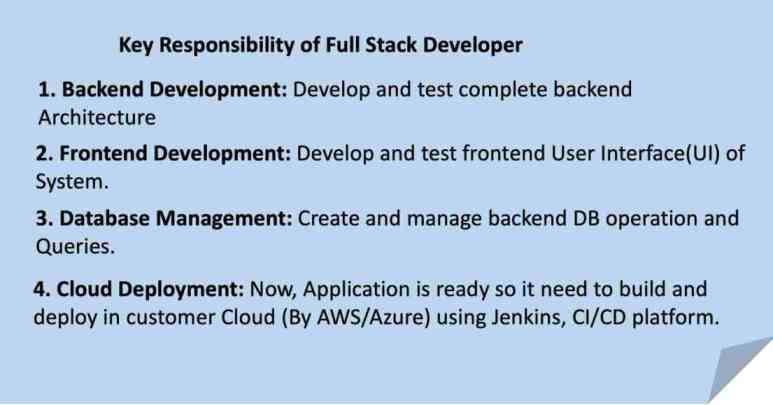 full stack developer